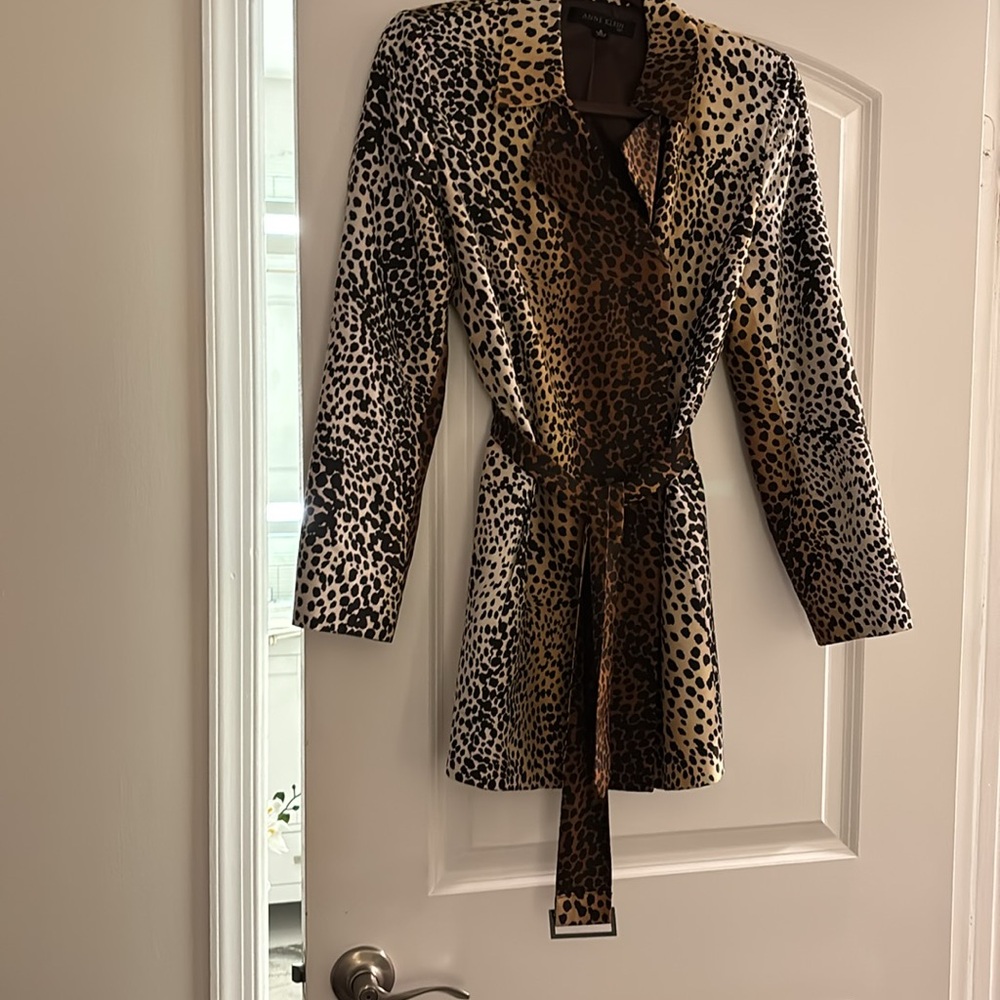 Anne Klein Leopard Print Blazer - Picture 5 of 7